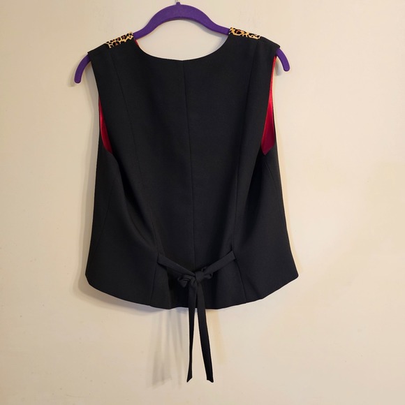 Women's Criscione 3 Piece Skirt Suit Leopard Black Lined Size S Made in USA - Picture 10 of 16